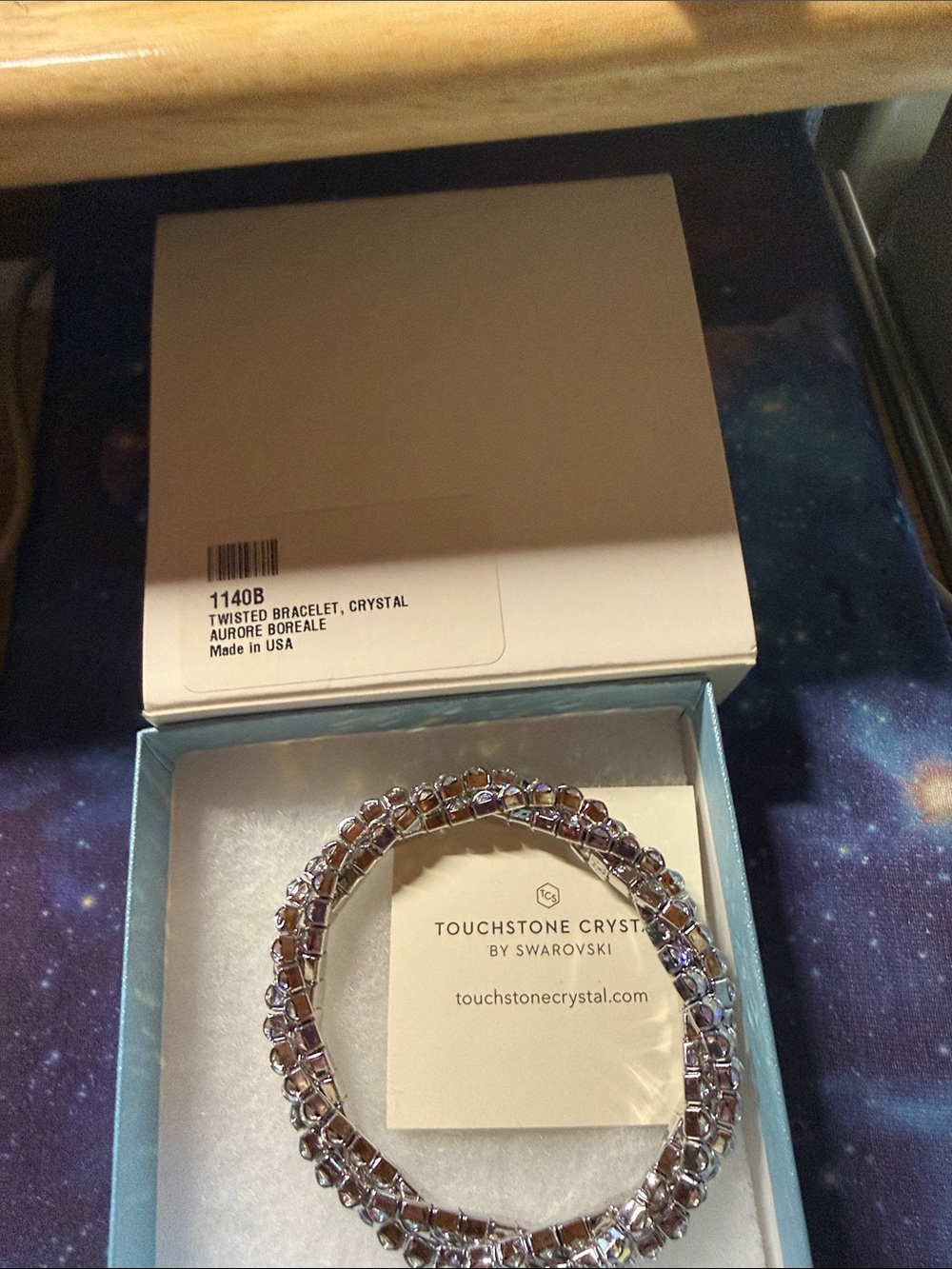 Touchstone Crystal Lavender Twisted Crystal Bracelet